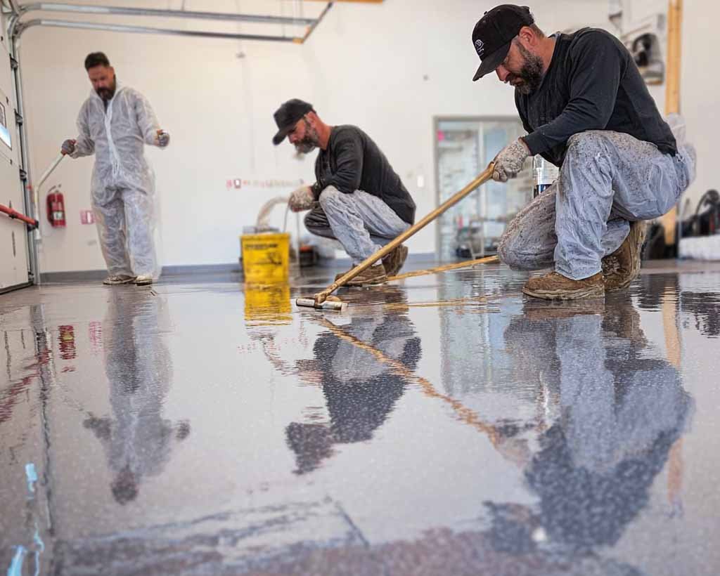 epoxy floor polyaspartic topcoat