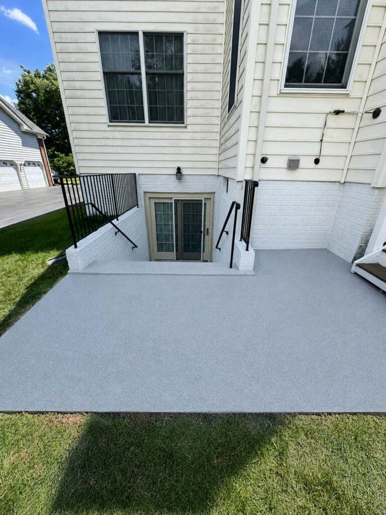 decorative quartz patio epoxy coating