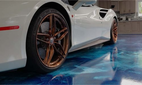 Metallic garage floor epoxy floor